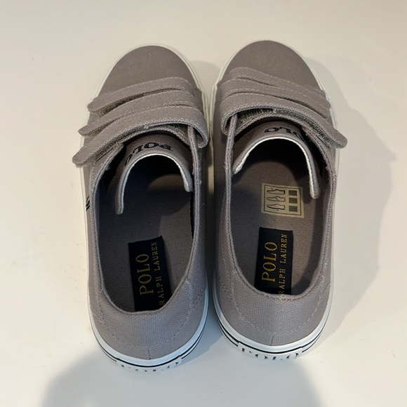 NWOB! Polo Ralph Lauren Grey Canvas sneakers Youth - Picture 4 of 9